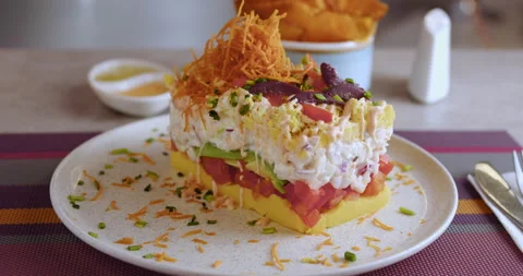 Preparing Peruvian Causa – Authentic Cooking Tutorial Stock Footage 290999524