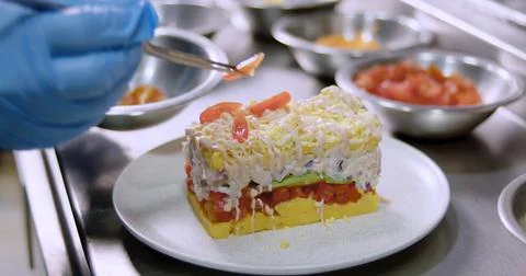 Preparing Peruvian Causa – Authentic Cooking stock Photo Stock Photos