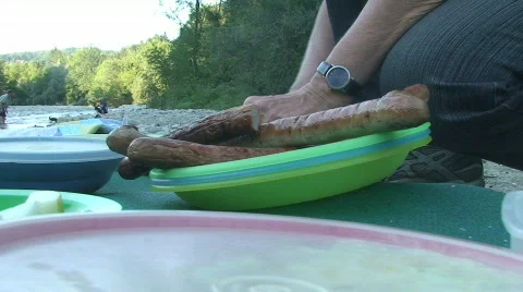 Preparing picnic food Stock Footage 808321