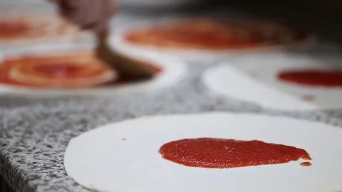 Preparing Pizza 4 Stock Footage 71198297