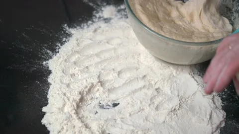 Preparing pizza dough Stock Footage 204561523