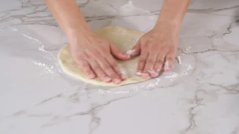 Preparing the pizza dough Stock Footage 204927160