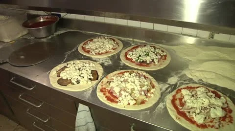 Preparing Pizza. Stock Footage 8995364