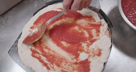 Preparing Pizza on a Peel Video stock 148144600
