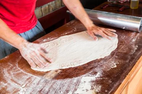 Preparing pizza Stock Photos