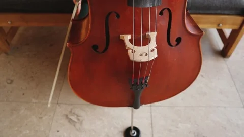 Preparing for Playing a Cello Stock Footage 144971100