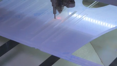 Preparing plexiglas to allow social distancing in public places Stock-Footage 129573070