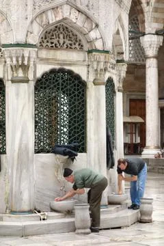 Preparing for prayer Foto stock