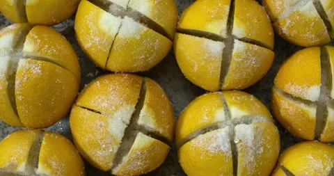 Preparing preserved lemons. Stock Footage 279263729