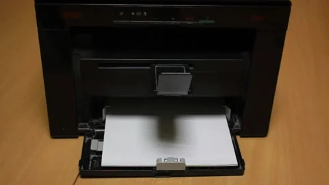 Preparing printer for work Stock Footage 131217778