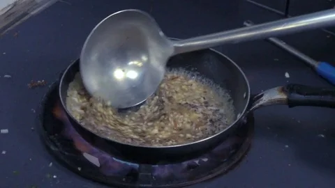 Preparing process of dhal soup, Indian cuisine Stock Footage 70477314