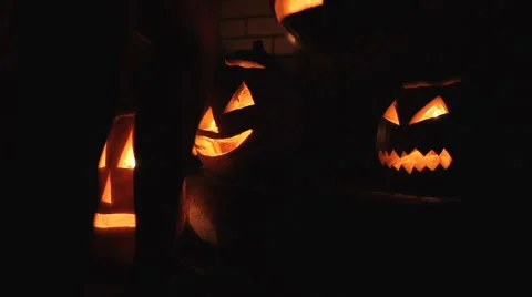 Preparing the pumpkins to helloween 스톡 동영상 68202031