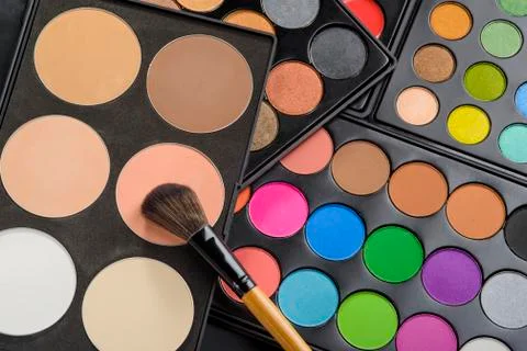 Preparing for putting on foundation Stock Photos