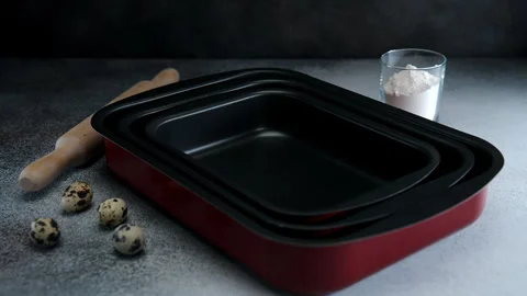 Preparing a Quiche in a Home Kitchen With Fresh Ingredients in the Morning Stock Footage 273700530