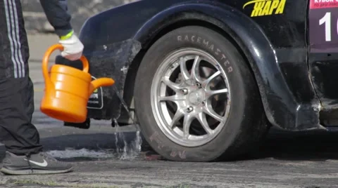 Preparing for a race Video stock 66446647