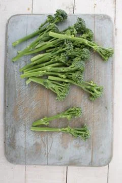 Preparing raw broccoli Stock Photos
