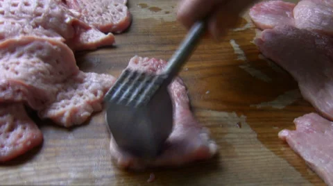 Preparing raw meat Vídeo Stock 30016990