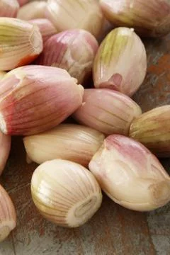 Preparing raw onions Stock Photos