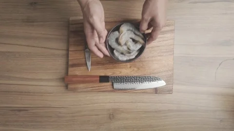 Preparing Raw Shrimp Peeling and Deveining Seafood Cleaning Close-Up Stock-Footage 328682561
