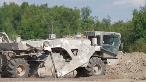 Preparing road bed on construction site 스톡 동영상 83633425