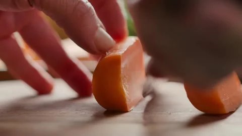 Preparing Roasted Vegetables Sunday Roast Video stock 334338621