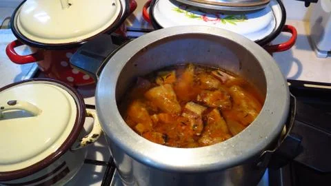 Preparing Romanian Cabbage Rolls (Sarmale) Stock Photos