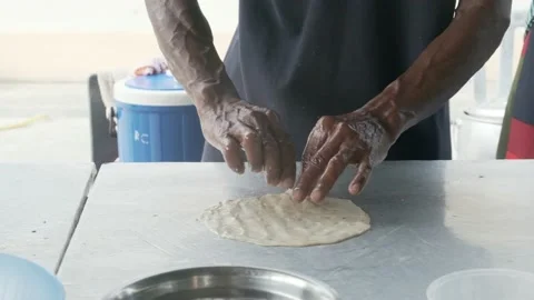 Preparing Roti Canai Stock Footage 138300673