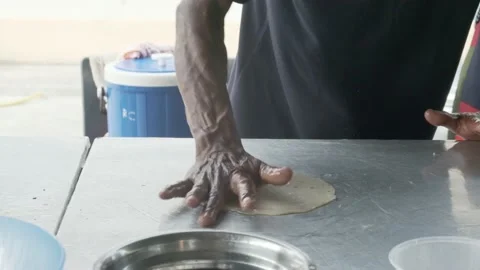 Preparing Roti Canai Stock Footage 138300691