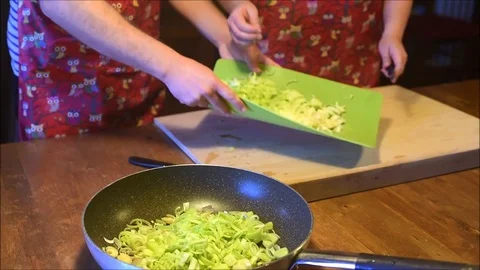Preparing salad Stock Footage 84333962