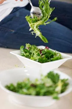 Preparing a salad Stock Photos