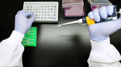 Preparing samples Vídeos de archivo 654037