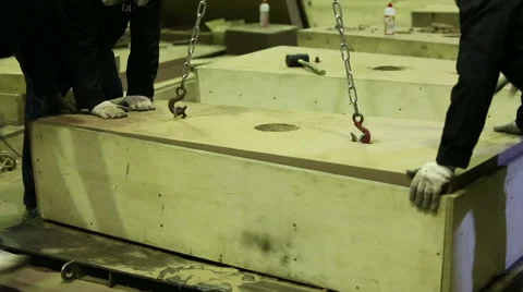 Preparing sand mold for casting Stock Footage 61845605