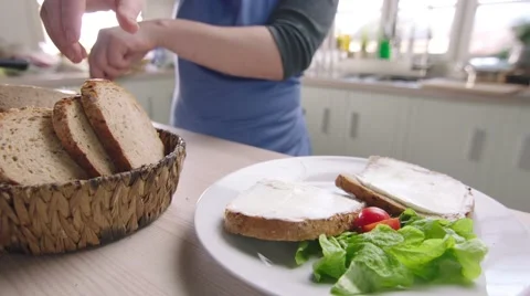 Preparing sandwich Stock Footage 46467289