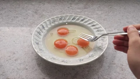 Preparing Scrambled Eggs Stock Footage 266720084