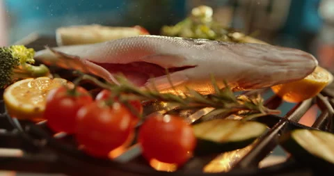 Preparing sea food in the kitchen Stock Footage 311831077
