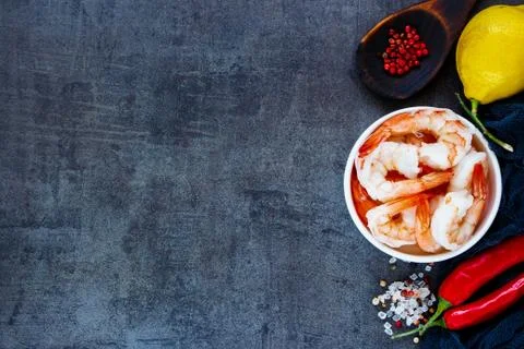 Preparing seafood in the kitchen Stock Photos
