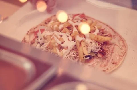 Preparing shawarma Stock Photos