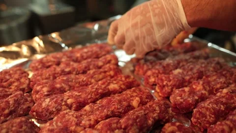 Preparing Sheikh - Sheekh Kebab Stock Footage 252203584
