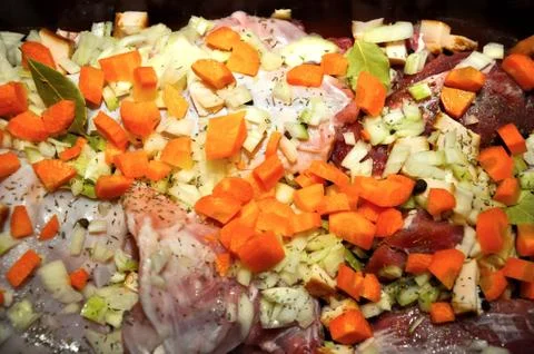 Preparing sirloin Stock Photos