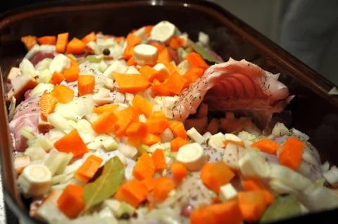 Preparing sirloin Stock Photos