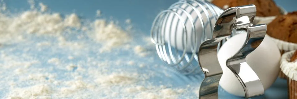 Preparing Small Easter Bunt Cakes with Icing Stock Photos