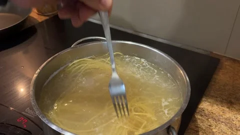 Preparing Spaghetti Pasta Video stock 278228277