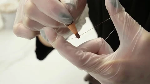 Preparing special thread Stock Footage 148822275