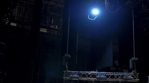 Preparing the stage for a concert in the opera house Stock Footage 103292482