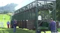 Preparing of start boxes for horse racing HD Footage