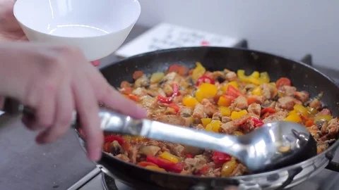 Preparing stew Stock Footage 70760175