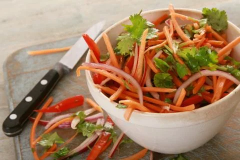 Preparing stir fried vegetables Stock Photos