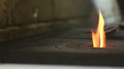 Preparing the stove _2 Stock Footage 12240485
