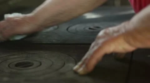 Preparing the stove Stock-Footage 12239518