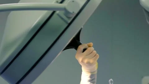 Preparing for surgery. Surgical instruments. Modern medical concept. Stock Footage 270473842